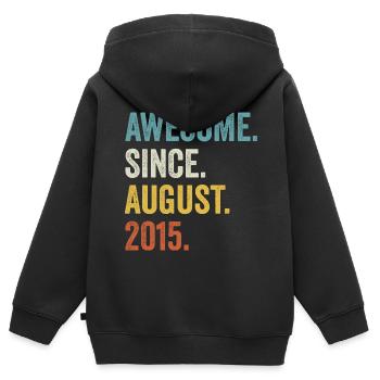 Awesome Since August 2015 7. Geburtstag - Kinder Premium Organic Zip Hoodie - Schwarz - Hinten - AI Model Kid Male (0cm)