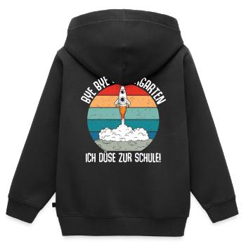 Bye Bye Kindergarten I'm Jetting To School - Kids Premium Organic Zip-up Hoodie - black - Back - AI Model Kid Male (0cm)
