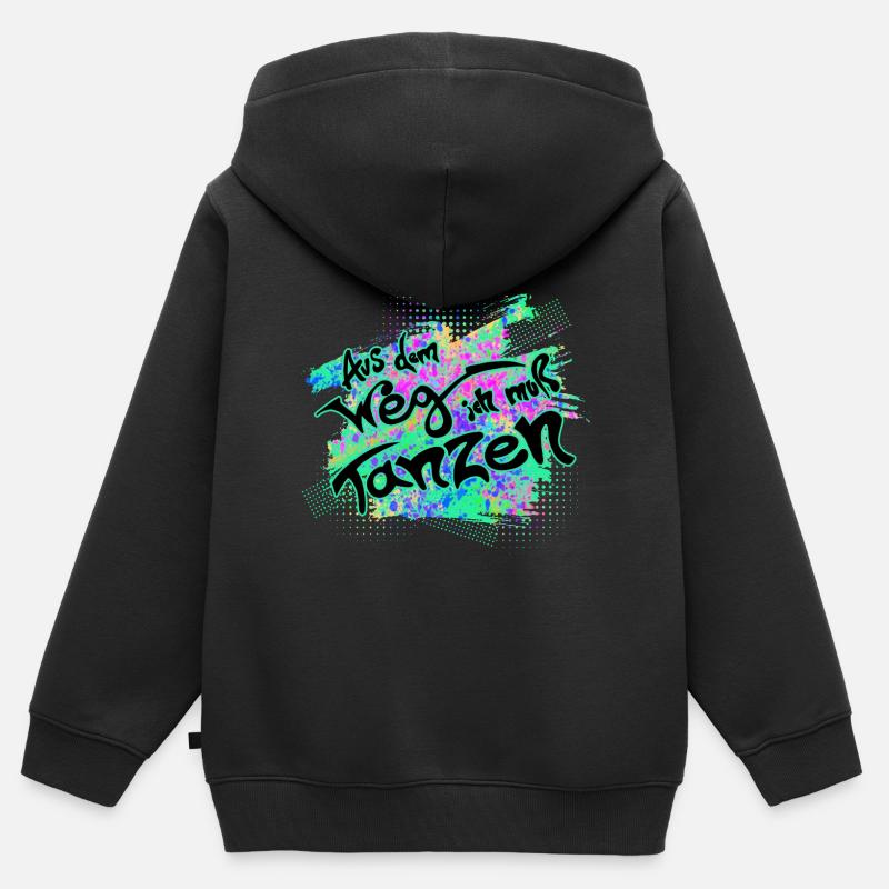 tanzen - Kinder Premium Organic Zip Hoodie - Schwarz