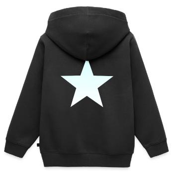 blue white star, blue white star bright star - Kids Premium Organic Zip-up Hoodie - black - Back - AI Model Kid Male (0cm)
