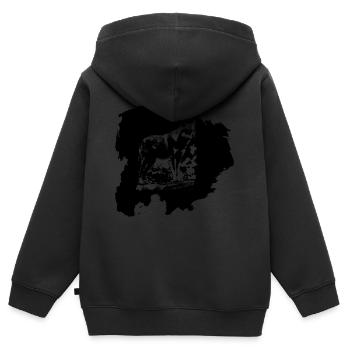 Wolf watching its prey - Kids Premium Organic Zip-up Hoodie - black - Back - AI Model Kid Male (0cm)
