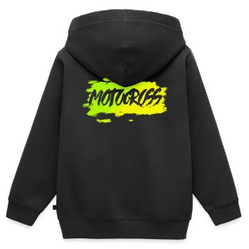 Motocross - Kids Premium Organic Zip-up Hoodie - black - Back - AI Model Kid Male (0cm)