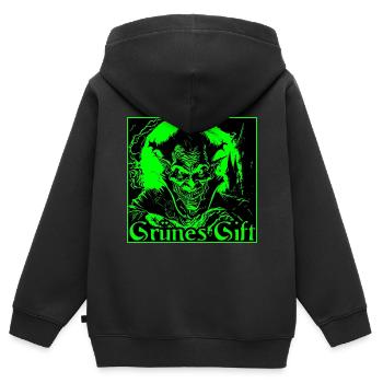 Dracula, grünes Gift - Kinder Premium Organic Zip Hoodie - Schwarz - Hinten - AI Model Kid Male (0cm)