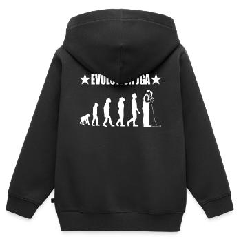 Junggesellenabschied - Kinder Premium Organic Zip Hoodie - Schwarz - Hinten - AI Model Kid Male (0cm)