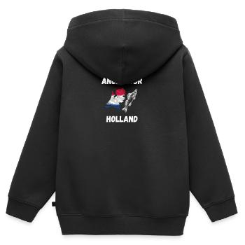 Angel Holland Fisch - Kinder Premium Organic Zip Hoodie - Schwarz - Hinten - AI Model Kid Male (0cm)