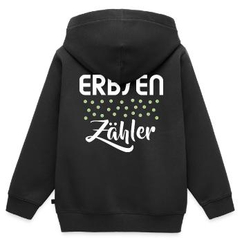 Kleinlich Genau Spießig Spießer Erbsenzähler - Kinder Premium Organic Zip Hoodie - Schwarz - Hinten - AI Model Kid Male (0cm)