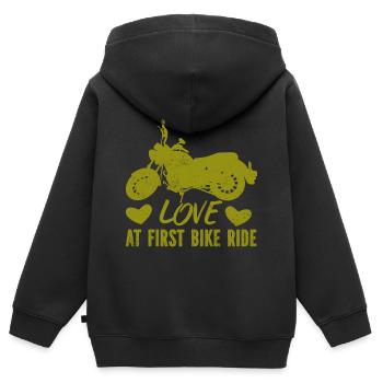 Motorrad Motocross Bike Racing Motorsport - Kinder Premium Organic Zip Hoodie - Schwarz - Hinten - AI Model Kid Male (0cm)