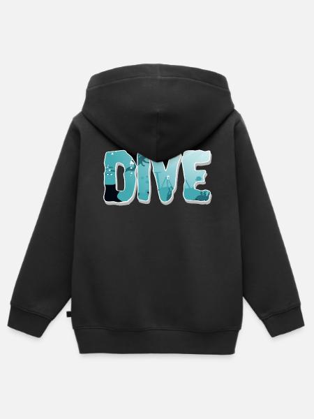 Tauchen Taucher - Kinder Premium Organic Zip Hoodie - Schwarz