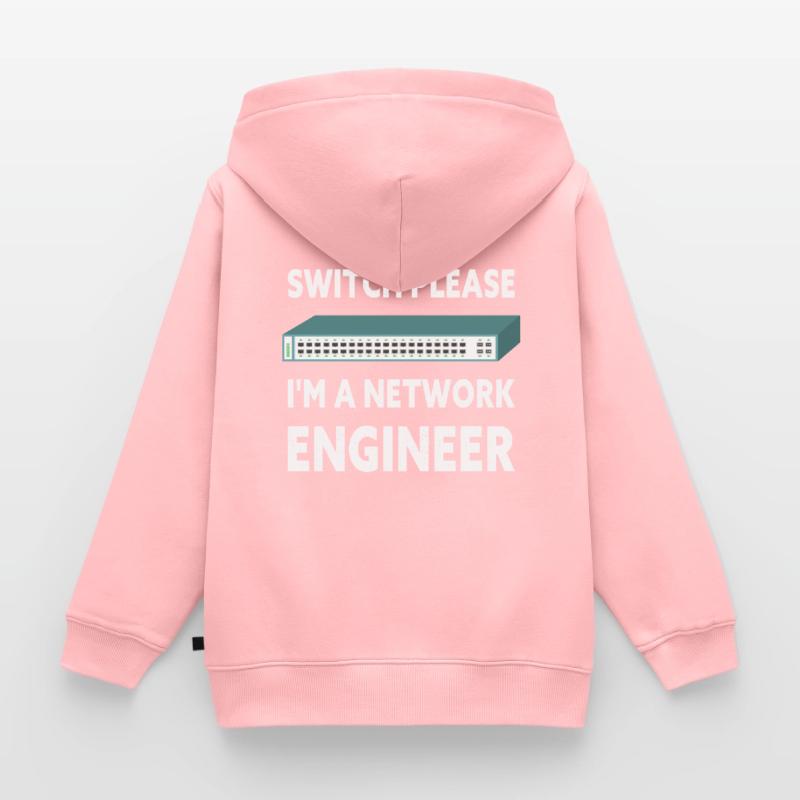Switch Please I'm A Network Engineer IT Tech Kinder Premium Organic Zip Hoodie