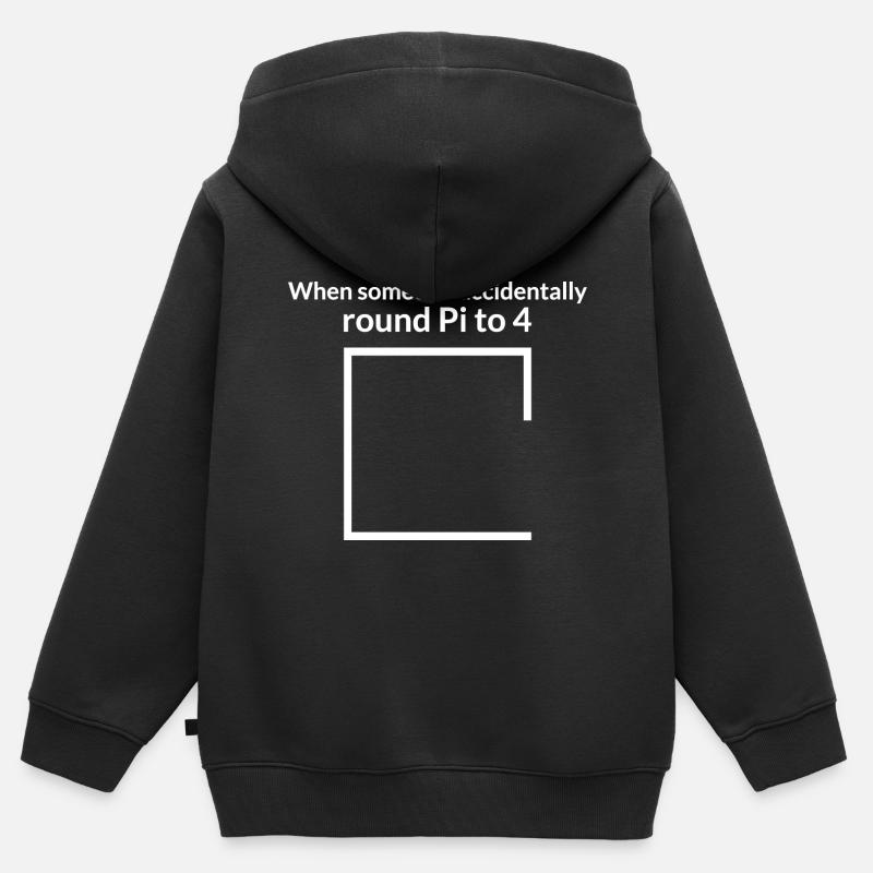 Math gift nerd teacher math teacher math - Kids Premium Organic Zip-up Hoodie - black