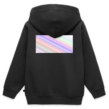 Linie - Kinder Premium Organic Zip Hoodie - Schwarz - Hinten - AI Model Kid Male (0cm)