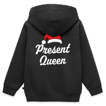 Reine actuelle - Sweat Premium à capuche zippé enfant bio - noir - Dos - AI Model Kid Male (0cm)