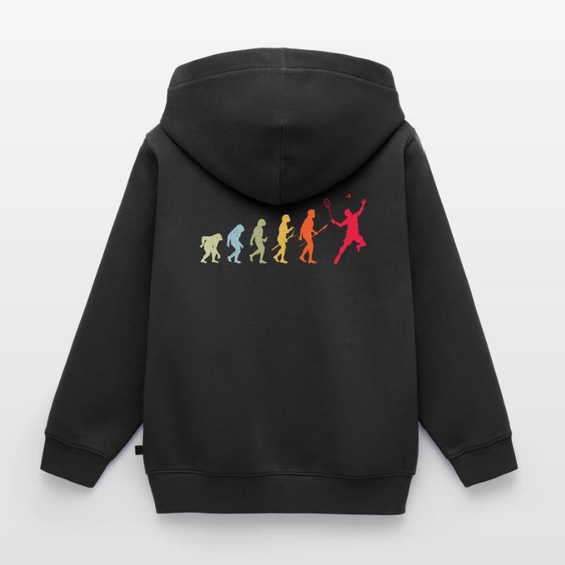 Évolution du badminton Sweat Premium à capuche zippé enfant bio