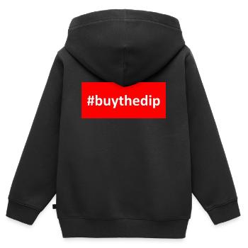 Buy the dip - Kinder Premium Organic Zip Hoodie - Schwarz - Hinten - AI Model Kid Male (0cm)