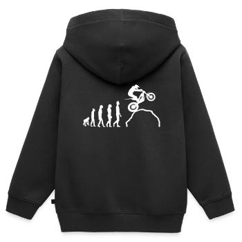 Trial Evolution Trials Motorcycle - Kids Premium Organic Zip-up Hoodie - black - Back - AI Model Kid Male (0cm)