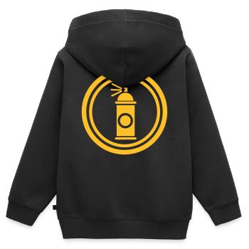 Graffiti Life Spraydose - Kinder Premium Organic Zip Hoodie - Schwarz - Hinten - AI Model Kid Male (0cm)