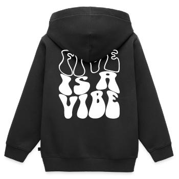 Five Is A Vibe, 5 Jahre alt, Kinder zum 5. Geburtstag - Kinder Premium Organic Zip Hoodie - Schwarz - Hinten - AI Model Kid Male (0cm)