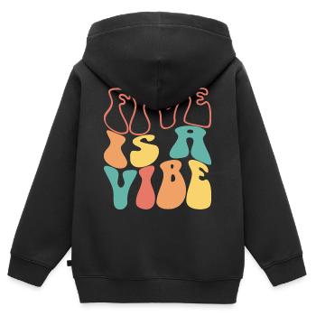 Five Is A Vibe, 5 Jahre alt, Kinder zum 5. Geburtstag - Kinder Premium Organic Zip Hoodie - Schwarz - Hinten - AI Model Kid Male (0cm)