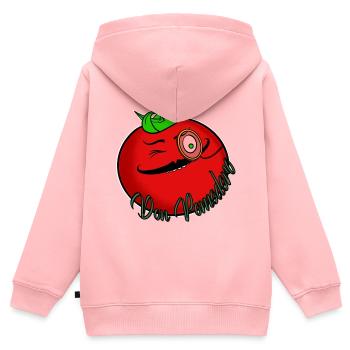 Don Pomodoro - Sweat Premium à capuche zippé enfant bio - rose - Dos - AI Model Kid Female (0cm)