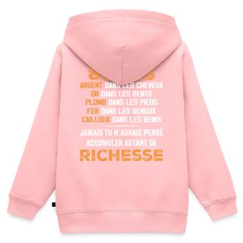 86 Jahre alt lustiges Geburtstagsgeschenk 86 Jahre altes Geschenk - Kinder Premium Organic Zip Hoodie - Rosa - Hinten - AI Model Kid Female (0cm)