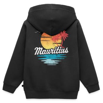 Maurice - Sweat Premium à capuche zippé enfant bio - noir - Dos - AI Model Kid Male (0cm)