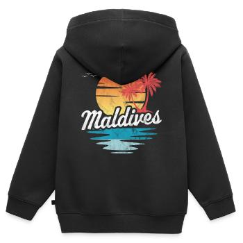 Malediven - Kinder Premium Organic Zip Hoodie - Schwarz - Hinten - AI Model Kid Male (0cm)