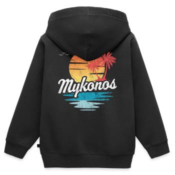 Mykonos - Kids Premium Organic Zip-up Hoodie - black - Back - AI Model Kid Male (0cm)