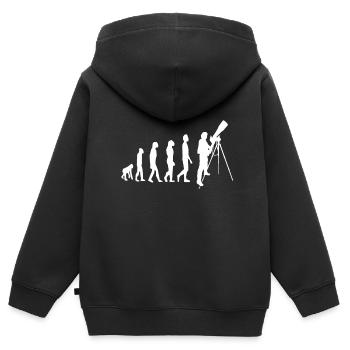 Teleskop Astronom Astrophysiker Astronomie - Kinder Premium Organic Zip Hoodie - Schwarz - Hinten - AI Model Kid Male (0cm)