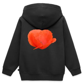 Coquelicot Coquelicot - Sweat Premium à capuche zippé enfant bio - noir - Dos - AI Model Kid Male (0cm)