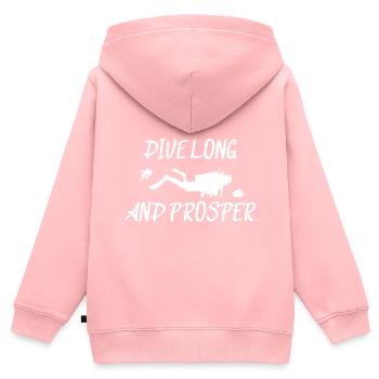 Dive long and prosper - Shirt for diving enthusiasts - Kids Premium Organic Zip-up Hoodie - rose - Back - AI Model Kid Female (0cm)