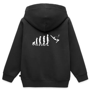 Gymnastique rythmique - Sweat Premium à capuche zippé enfant bio - noir - Dos - AI Model Kid Male (0cm)