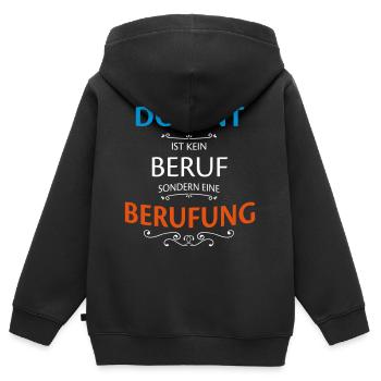 Dozent Beruf - Kinder Premium Organic Zip Hoodie - Schwarz - Hinten - AI Model Kid Male (0cm)