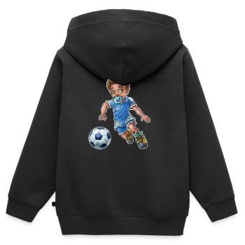 Baby football player (Baby soccer player) 4 - Kids Premium Organic Zip-up Hoodie - black - Back - AI Model Kid Male (0cm)