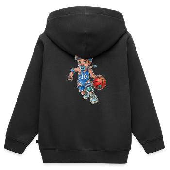 Little baby basketball player 2 - Kids Premium Organic Zip-up Hoodie - black - Back - AI Model Kid Male (0cm)