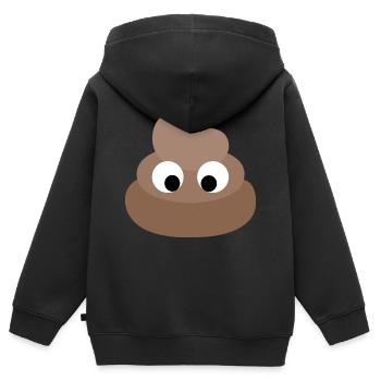 Poop Emoji Poop Pile - Kids Premium Organic Zip-up Hoodie - black - Back - AI Model Kid Male (0cm)