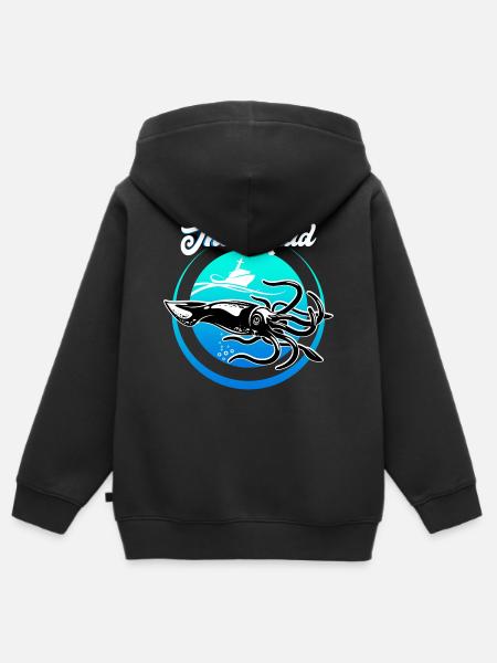 Tintenfisch - Kinder Premium Organic Zip Hoodie - Schwarz