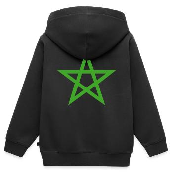 Marokko - Kinder Premium Organic Zip Hoodie - Schwarz - Hinten - AI Model Kid Male (0cm)