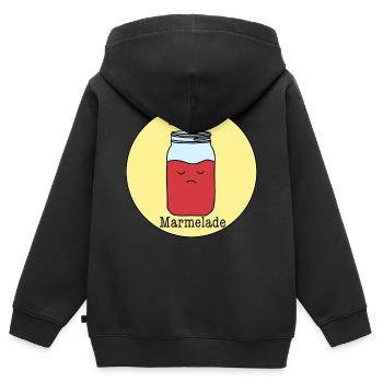 Schade Marmelade - Kinder Premium Organic Zip Hoodie - Schwarz - Hinten - AI Model Kid Male (0cm)