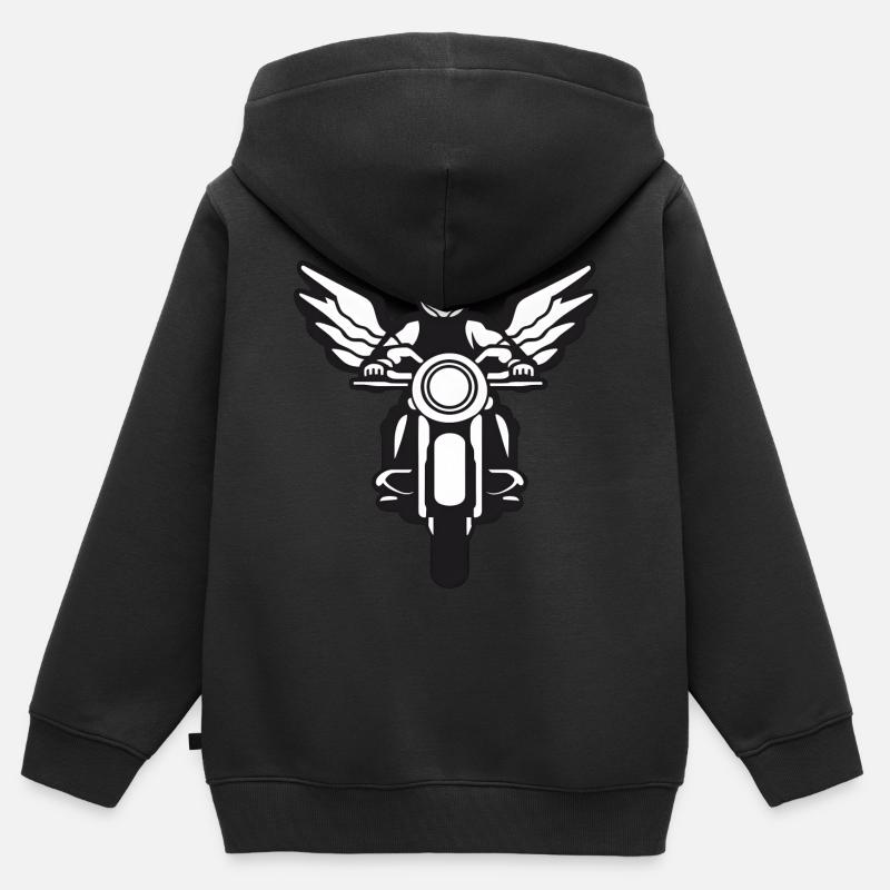 Balade paradisiaque - Sweat Premium à capuche zippé enfant bio - noir