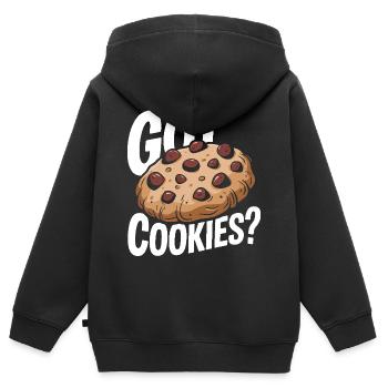 Cookies Cookie Keks Kekse Schokolade - Kinder Premium Organic Zip Hoodie - Schwarz - Hinten - AI Model Kid Male (0cm)