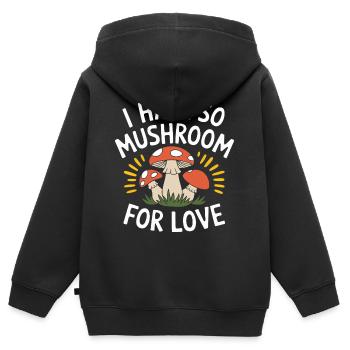 Champignons Champignons Champignon Champignon - Sweat Premium à capuche zippé enfant bio - noir - Dos - AI Model Kid Male (0cm)