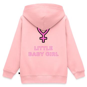 Baby Ankündigung - Mädchen - Schwangerschaft - Kinder Premium Organic Zip Hoodie - Rosa - Hinten - AI Model Kid Female (0cm)