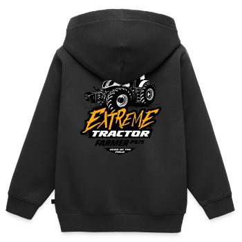 Traktor - Schlepper - Landwirt - Bauer - Kinder Premium Organic Zip Hoodie - Schwarz - Hinten - AI Model Kid Male (0cm)