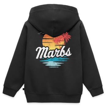 Marbs - Kinder Premium Organic Zip Hoodie - Schwarz - Hinten - AI Model Kid Male (0cm)