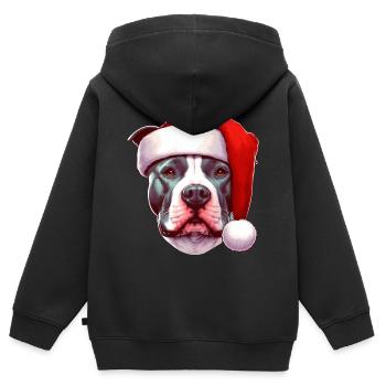 Pitbull Gifts For Christmas - Kids Premium Organic Zip-up Hoodie - black - Back - AI Model Kid Male (0cm)