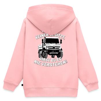 Unimog 437 - Offroad - Universal Motorgerät - Kinder Premium Organic Zip Hoodie - Rosa - Hinten - AI Model Kid Female (0cm)