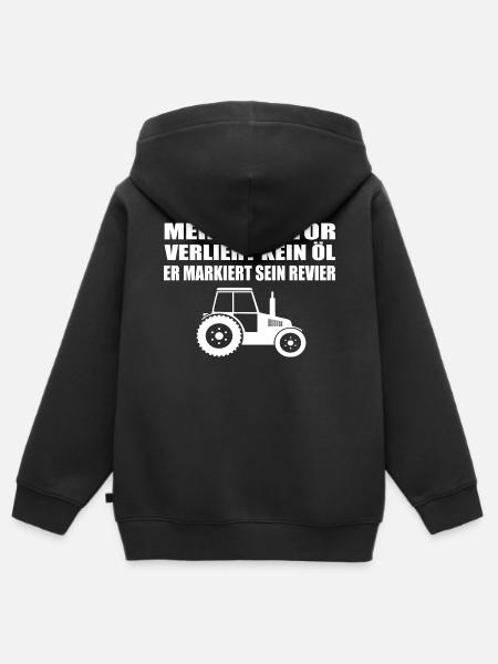 Traktor - Kinder Premium Organic Zip Hoodie - Schwarz