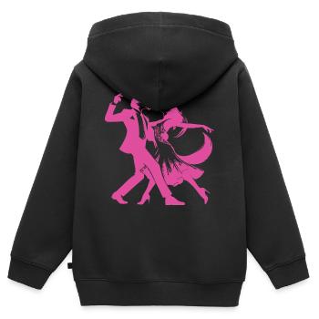 Cooles Tanzdesign mit stylischem Tanzpaar - Kinder Premium Organic Zip Hoodie - Schwarz - Hinten - AI Model Kid Male (0cm)