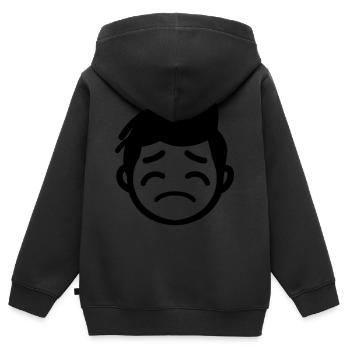 fatigue - Sweat Premium à capuche zippé enfant bio - noir - Dos - AI Model Kid Male (0cm)