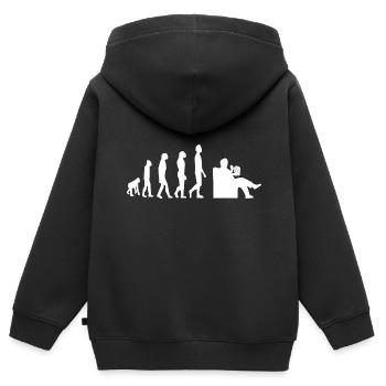 Cinema Film Evolution Kino - Kinder Premium Organic Zip Hoodie - Schwarz - Hinten - AI Model Kid Male (0cm)